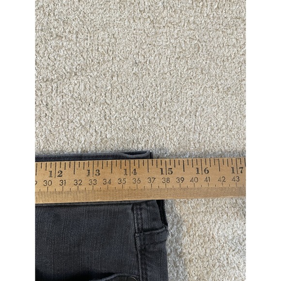 Madewell Women's Jeans Size 28 9" High Rise Skinny Black Distressed Denim Youth - Picture 4 of 8